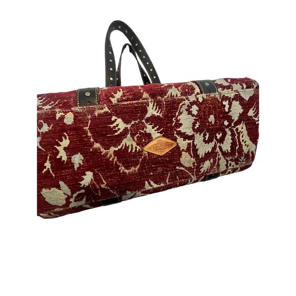 MZ Wallace Ivy Jacquard Tribecca MD Tapestry Carpet Fabric Leather Doctor RARE - Picture 4 of 16